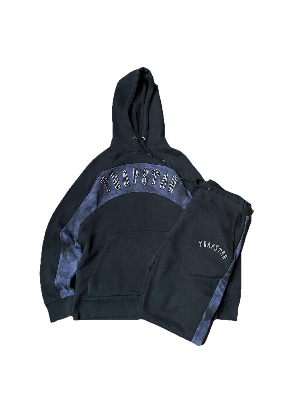 Trapstar Tracksuit Black Blue Hoodie & Joggers Set Men’s Size Small Rare